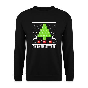 Chemie Chemiker Chemikerin Weihnachten Geschenk - Unisex Pullover - Schwarz - Vorne - Alina (178cm) & Michal (187cm)