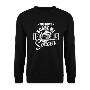 Fussballtrainer - Unisex Pullover - Schwarz - Vorne - Alina (178cm) & Michal (187cm)
