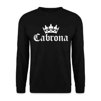 cabrona - Sweat-shirt Unisexe - noir - Devant - Alina (178cm) & Michal (187cm)