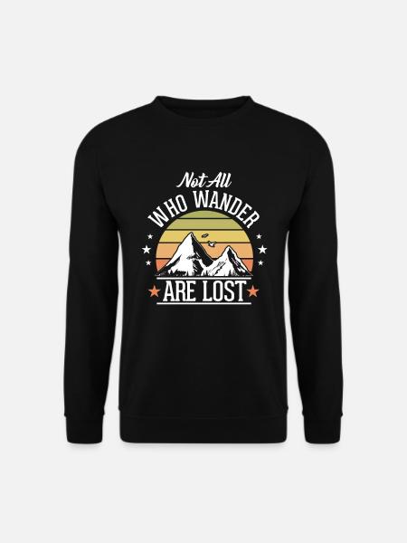 Wandern Berge Berg Wanderlust Abenteuer Geschenk - Unisex Pullover - Schwarz