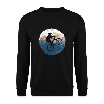 mountain bike - Unisex Sweatshirt - black - Front - Alina (178cm) & Michal (187cm)