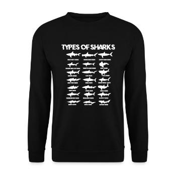 requins - Sweat-shirt Unisexe - noir - Devant - Alina (178cm) & Michal (187cm)