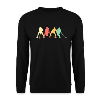 Unihockey - Unisex Pullover - Schwarz - Vorne - Alina (178cm) & Michal (187cm)
