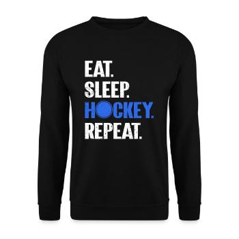 Hockey Hockey Field Hockey Floorball Gift - Unisex Sweatshirt - black - Front - Alina (178cm) & Michal (187cm)