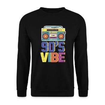 90 - Sweat-shirt Unisexe - noir - Devant - Alina (178cm) & Michal (187cm)