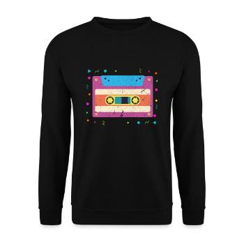 Kassette - Unisex Pullover - Schwarz - Vorne - Alina (178cm) & Michal (187cm)