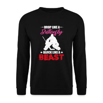 Eishockey - Unisex Pullover - Schwarz - Vorne - Alina (178cm) & Michal (187cm)