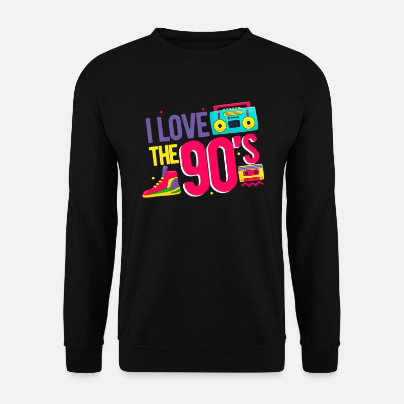 90er - Unisex Pullover - Schwarz