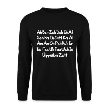 The New Alphabet - Unisex Pullover - Schwarz - Vorne - Alina (178cm) & Michal (187cm)