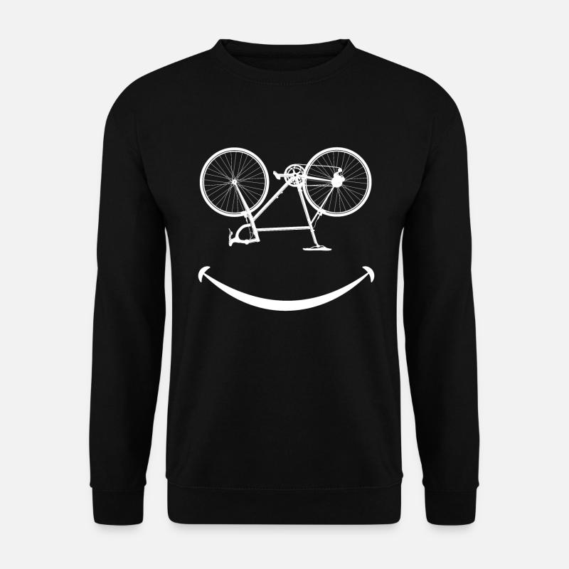 Road Bike Smile Emoji - Unisex Pullover - Schwarz