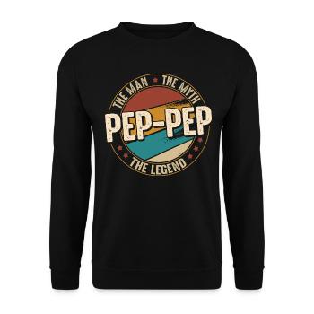 Fathers Day Pep-Pep the Man the Myth the Legend - Sweat-shirt Unisexe - noir - Devant - Alina (178cm) & Michal (187cm)