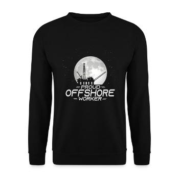 Fier travailleur offshore - Sweat-shirt Unisexe - noir - Devant - Alina (178cm) & Michal (187cm)