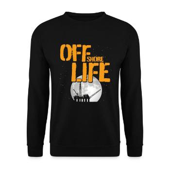 Off Shore Life - Unisex Sweatshirt - black - Front - Alina (178cm) & Michal (187cm)