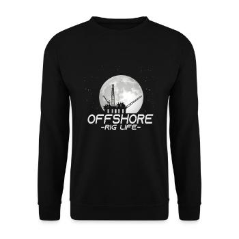 Off Shore Rig Life - Unisex Sweatshirt - black - Front - Alina (178cm) & Michal (187cm)