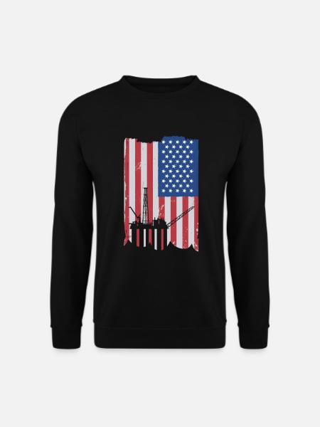 Offshore Life USA Drapeau - Sweat-shirt Unisexe - noir