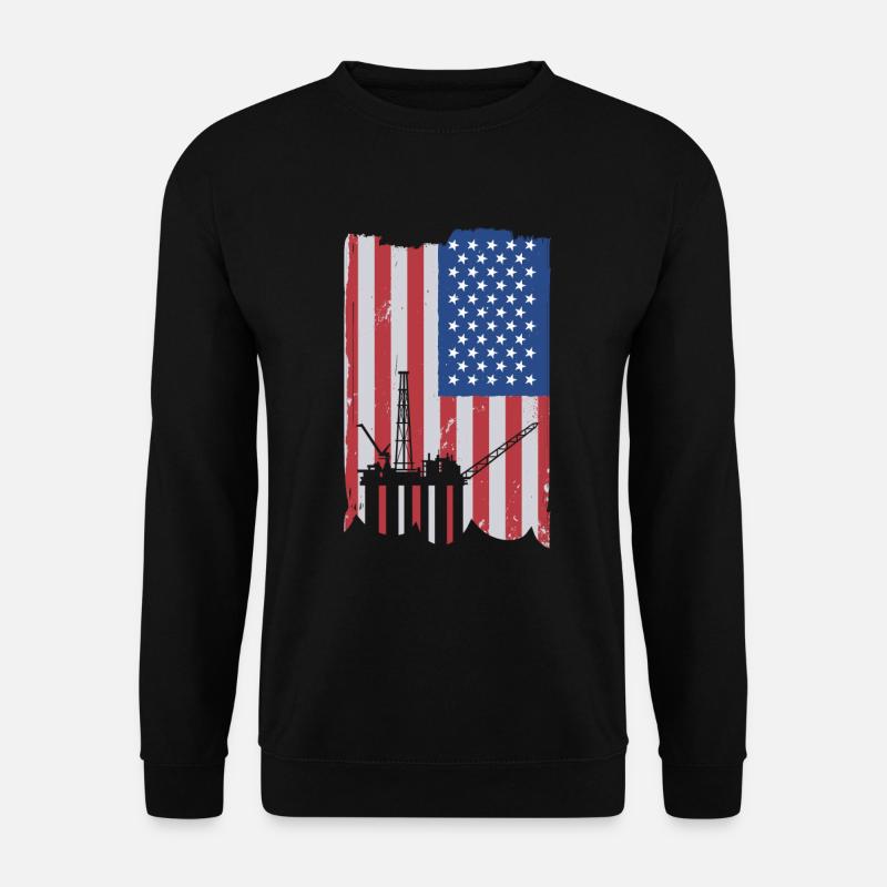 Offshore Life USA Drapeau - Sweat-shirt Unisexe - noir