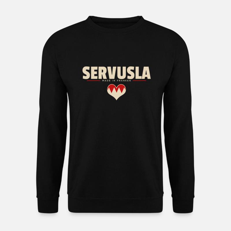 Servusla - Franken fränkisch fränggisch - Unisex Pullover - Schwarz