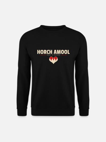 Horch amool - Franken fränkisch fränggisch - Unisex Pullover - Schwarz