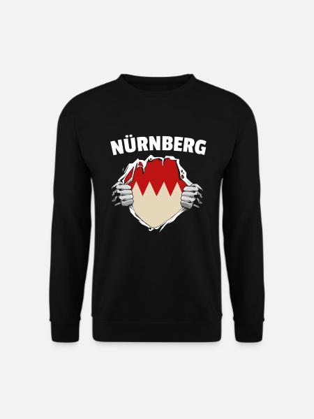 Skyline Nürnberg Silhouette 80er Retro Vintage - Unisex Pullover - Schwarz