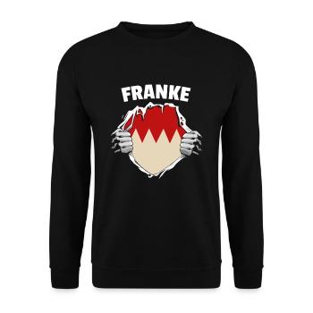 Franke Oberfranke Unterfranke Mittelfranke Franken - Unisex Pullover - Schwarz - Vorne - Alina (178cm) & Michal (187cm)