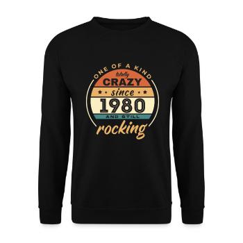 Unique en son genre totalement fou depuis 1980 Rocking - Sweat-shirt Unisexe - noir - Devant - Alina (178cm) & Michal (187cm)