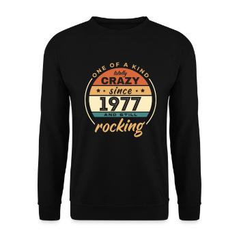 Unique en son genre totalement fou depuis 1977 Rocking - Sweat-shirt Unisexe - noir - Devant - Alina (178cm) & Michal (187cm)