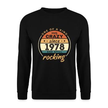Unique en son genre totalement fou depuis 1978 Rocking - Sweat-shirt Unisexe - noir - Devant - Alina (178cm) & Michal (187cm)