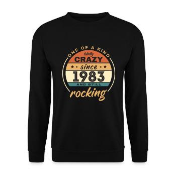 Unique en son genre totalement fou depuis 1983 Rocking - Sweat-shirt Unisexe - noir - Devant - Alina (178cm) & Michal (187cm)