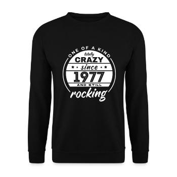 Unique en son genre totalement fou depuis 1977 Rocking - Sweat-shirt Unisexe - noir - Devant - Alina (178cm) & Michal (187cm)