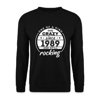 Unique en son genre totalement fou depuis 1989 Rocking - Sweat-shirt Unisexe - noir - Devant - Alina (178cm) & Michal (187cm)