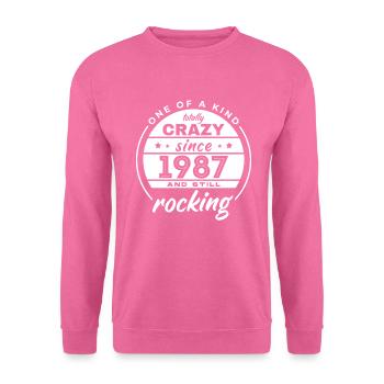 Unique en son genre totalement fou depuis 1987 Rocking - Sweat-shirt Unisexe - rose - Devant