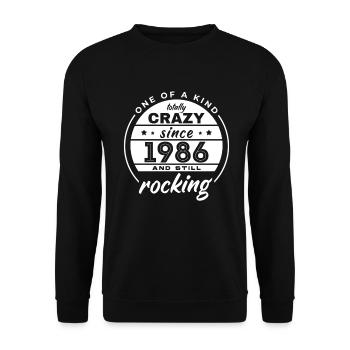 Unique en son genre totalement fou depuis 1986 Rocking - Sweat-shirt Unisexe - noir - Devant - Alina (178cm) & Michal (187cm)