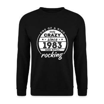 Unique en son genre totalement fou depuis 1983 Rocking - Sweat-shirt Unisexe - noir - Devant - Alina (178cm) & Michal (187cm)