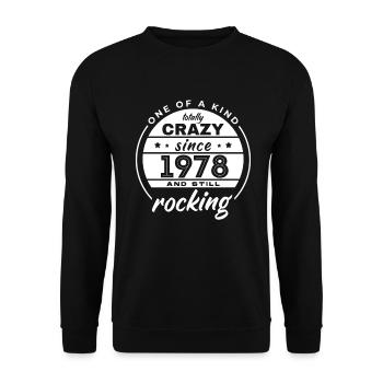 Unique en son genre totalement fou depuis 1978 Rocking - Sweat-shirt Unisexe - noir - Devant - Alina (178cm) & Michal (187cm)