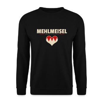 Mehlmeisel Dorf Gemeinde Stadt Bayreuth - Unisex Pullover - Schwarz - Vorne - Alina (178cm) & Michal (187cm)