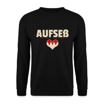 Aufseß Dorf Gemeinde Stadt Bayreuth - Unisex Pullover - Schwarz - Vorne - Alina (178cm) & Michal (187cm)