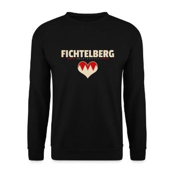 Fichtelberg Dorf Gemeinde Stadt Bayreuth - Unisex Pullover - Schwarz - Vorne - Alina (178cm) & Michal (187cm)