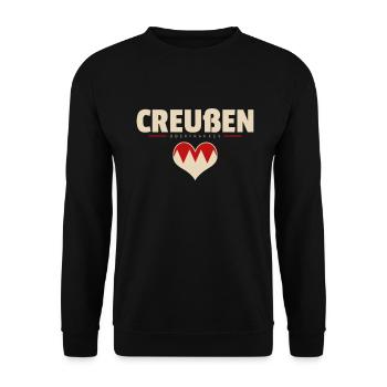 Creußen Dorf Gemeinde Stadt Bayreuth - Unisex Pullover - Schwarz - Vorne - Alina (178cm) & Michal (187cm)