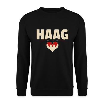 Haag Dorf Gemeinde Stadt Bayreuth - Unisex Pullover - Schwarz - Vorne - Alina (178cm) & Michal (187cm)