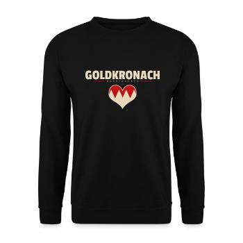 Goldkronach Dorf Gemeinde Stadt Bayreuth - Unisex Pullover - Schwarz - Vorne - Alina (178cm) & Michal (187cm)