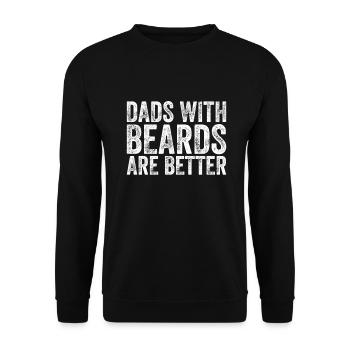 Dads with Beards are Better - Unisex Sweatshirt - black - Front - Alina (178cm) & Michal (187cm)
