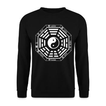 Pakua, Bagua, Yin Yang, I Ging, Symbol, China, Tao - Unisex Pullover - Schwarz - Vorne - Alina (178cm) & Michal (187cm)