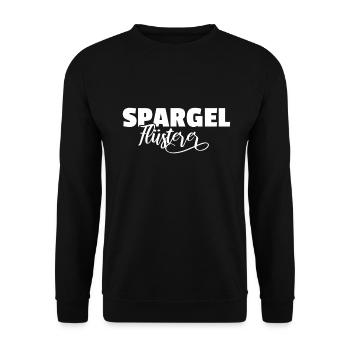Spargelflüsterer Spargelflüsterin Vegan Gemüse - Unisex Pullover - Schwarz - Vorne - Alina (178cm) & Michal (187cm)