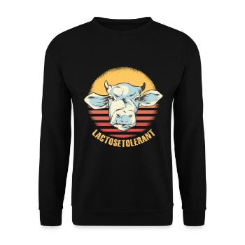Lactose Tolerant Milk Lover Milk Ice Cream Cheese - Unisex Sweatshirt - black - Front - Alina (178cm) & Michal (187cm)