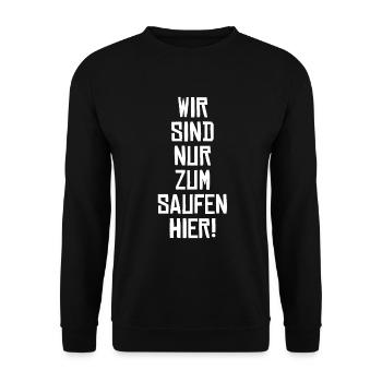 18 na endlich 18. Geburtstag | 18 Jahre volljährig - Unisex Pullover - Schwarz - Vorne - Alina (178cm) & Michal (187cm)