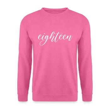 18 na endlich 18th birthday | 18 years of age - Unisex Sweatshirt - pink - Front
