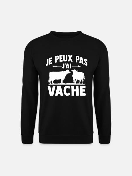 j'peux pas j'ai vache - Sweat-shirt Unisexe - noir