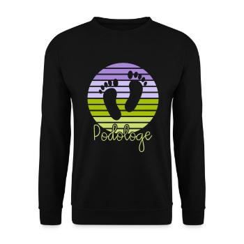 Podologe Fußpflege Pediküre Podologie Geschenke - Unisex Pullover - Schwarz - Vorne - Alina (178cm) & Michal (187cm)