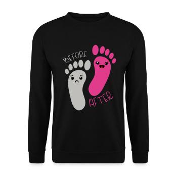 Podologe Fußpflege Pediküre Podologie Geschenke - Unisex Pullover - Schwarz - Vorne - Alina (178cm) & Michal (187cm)
