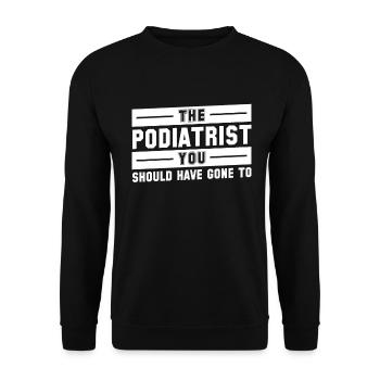 Podologe Fußpflege Pediküre Podologie Geschenke - Unisex Pullover - Schwarz - Vorne - Alina (178cm) & Michal (187cm)